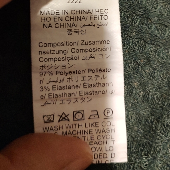 ◾🌿◾NWOT Men's Hunter Forest Pine Green Solid Waffle Weave Knit T-Shirt - 2XL - Picture 15 of 15